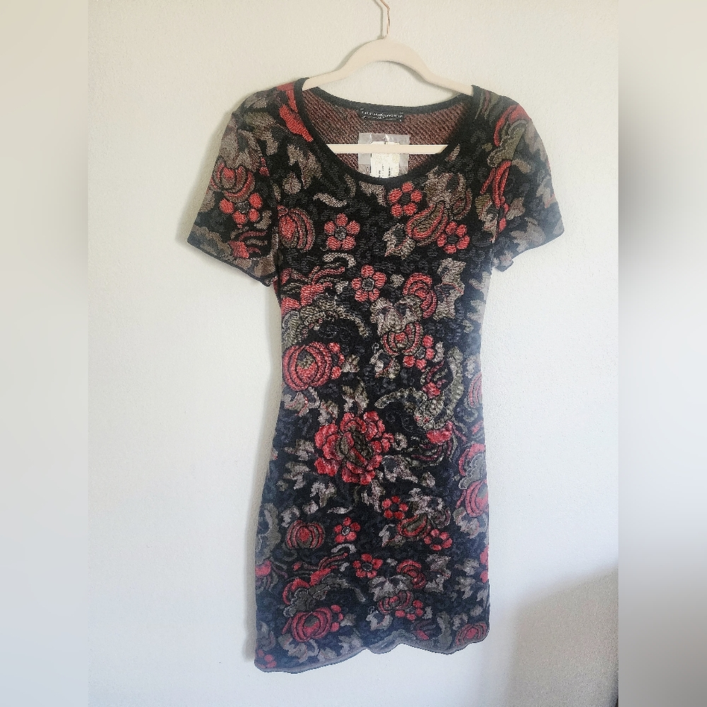 NEW Peruvian Connection Rose Tapestry Dress, Pima Cotton, Size Medium
